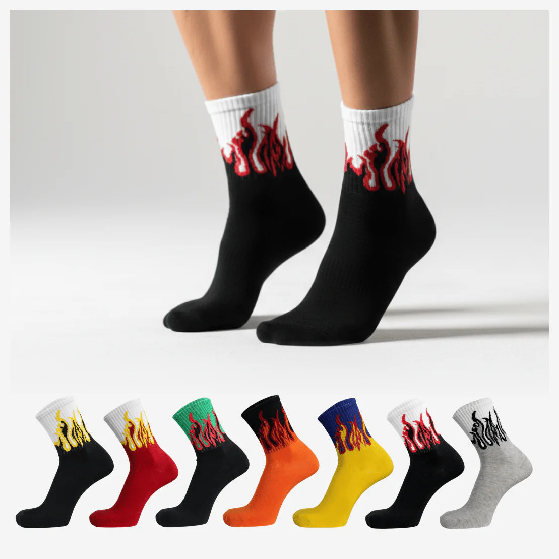Fire Series Unisex socks (Pack of 7)