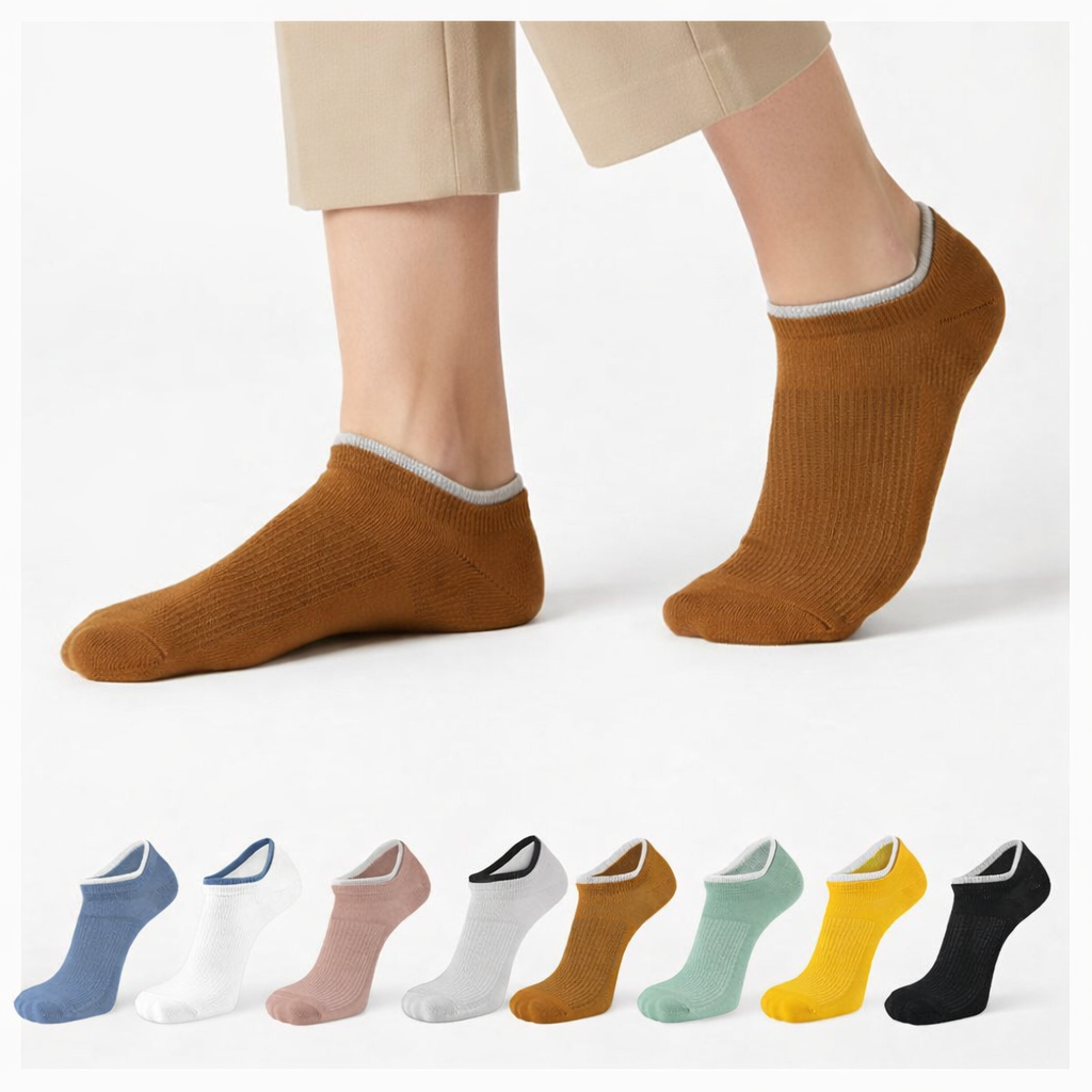 Addy Edition – Everyday Comfort No-Show Socks (Pack of 8)