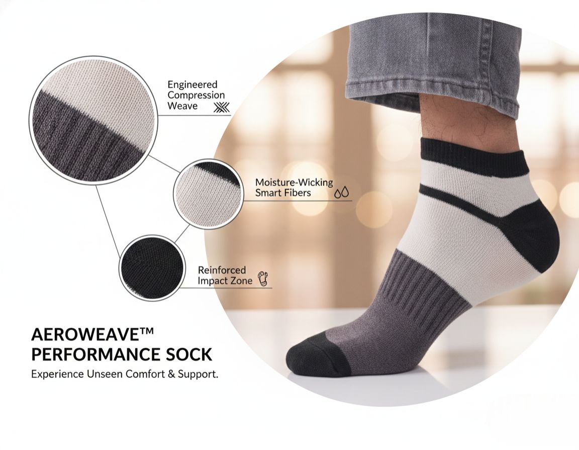 Multicolour Unisex Ankle length Socks (Pack of 5)